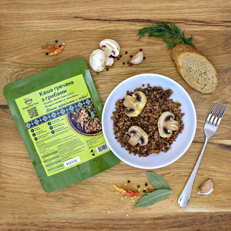 Каша гречана з грибами 250г
