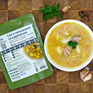 Суп с галушками та курятиною 500г