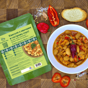 Квасоля з овочами в гострому соусі 350г